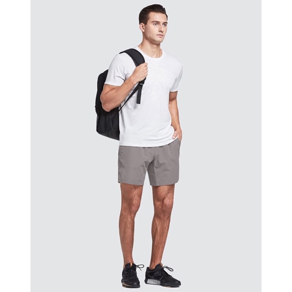 Workout Training Athletic Drawstring Shorts Grey L - Picture 6 of 7